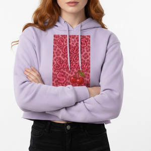 Sweat à capuche court tendance pour femmes, fabrication sur mesure OEM avec tissu polaire de qualité supérieure, idéal pour les amateurs de streetwear - Product Image 5