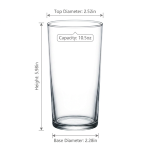 Vaso de Cerveza de Vidrio Personalizado al por Mayor con Logotipo, Jarra de Cerveza Sublimada para <span class=keywords><strong>Pub</strong></span>, Vaso de Cerveza Artesanal Esmerilado de 10.5 oz para Jugo, Agua, Leche - Product Image 2