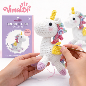 DIY Unicorn Amigurumi Crochet Animal Doll Kit-OEM/ODM Wholesale Crafts for Beginners with Cotton Yarn