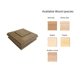 Tapas de poste de madera sostenibles, piezas de escalera EFS, tapa de barandilla Bacony de arce de madera Natural ecológica para escalera disponible - Product Image 2