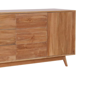 Aparador de 2 Puertas + 3 Cajones con Diseño Minimalista en Madera de Indonesia - Product Image 6