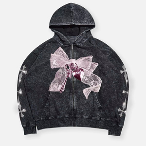 เสื้อสเวตเตอร์แบบสวมหัวทรงโอเวอร์ไซส์สำหรับผู้ชายและผู้หญิงพิมพ์ลายปักโลโก้ตามสั่ง - Product Image 1