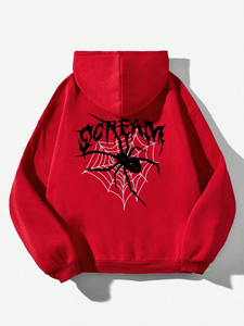 เสื้อฮู้ดผู้หญิงแบบหูรูดลายกราฟิกแบบมีฮู้ดสำหรับสตรีทเสื้อสเว็ตเชิ้ต - Product Image 3