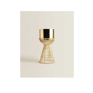 Maceta de metal decorativa con soporte de aspecto de madera para elevar la estética de las esquinas de las plantas de su área de vivienda - Product Image 2