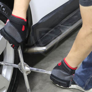 Guantes mecánicos de cuero resistentes al fuego con logotipo personalizado Guantes mecánicos de mano de protección duradera - Product Image 4