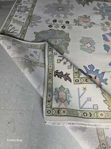 Oushak พรมขนสัตว์12X15แบบดั้งเดิมพรมถักมือสีขาวสีน้ำตาลสีสันสดใสสำหรับห้องนั่งเล่นรถบ้านขนาด8x10 10X14 9x12ขนาด - Product Image 3