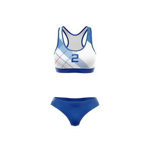 Conjunto de Bikini Deportivo de Voleibol de Secado Rápido Personalizado 2025, Tela de Alta Calidad de 220g, Ropa de Playa Sexy para Mujer, Conjuntos de Bikini Sublimados - Product Image 4