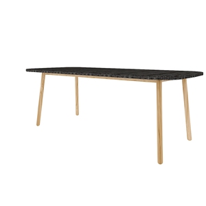 โต๊ะอาหารสี่เหลี่ยมผืนผ้ากระจกด้านบน (lco/016/007) - Product Image 2