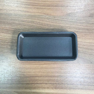 QUANG QUAN-Bandeja desechable de espuma negra, bandeja de exhibición de alimentos frescos para supermercado, cajas y contenedores de almacenamiento de carne y productos frescos - Product Image 1