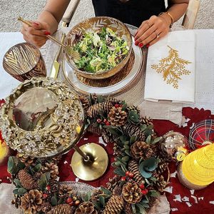 Serviettes en tissu de broderie serviettes de table lavables douces réutilisables pour la table à manger OEM de dîner de famille de fête de mariage - Product Image 5