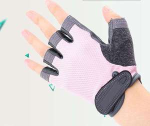 Guantes de Ciclismo HLI para Hombre y Mujer, Medios Dedos, Transpirables, de Poliéster, con Parches en la Palma, Impermeables, Anti-Impacto, para Deportes al Aire Libre - Product Image 4
