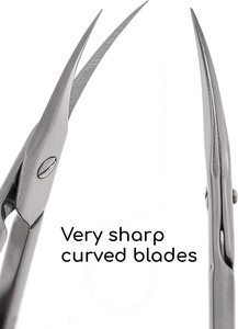 Ciseaux à ongles à cuticules manucure professionnelle PRO série Expert SMART ciseaux à cuticules plaqués argent ciseaux de manucure écologiques - Product Image 4