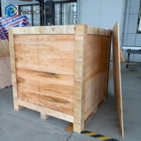 Boîte en carton ondulé robuste sur mesure avec cadre en bois contreplaqué pour l'expédition à l'exportation