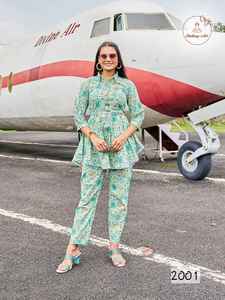 ชุดคอตตอนแท้พิมพ์ลายสำหรับใส่ในเทศกาลเสื้อผ้าอินเดียสีสวย - Product Image 6