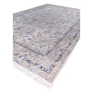 Alfombra de Lana Azul Anudada a Mano Aalam Pae-5786 9x12 Rectangular con Patrón de Medallón para Decoración de Sala de Estar o Uso en Pasillos - Product Image 2