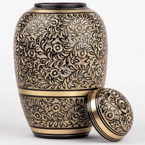 Handcrafted Urn for Human Ashes | Premium <b>Memorial</b> <b>Keepsake</b> | Premium Adult brass Urn <b>Box</b> - Product Image 1