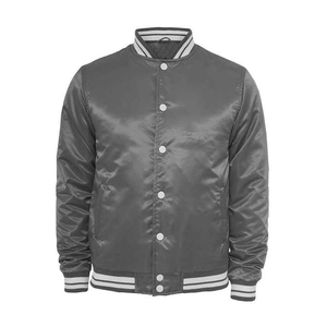 Blouson universitaire homme personnalisé 2026 de haute qualité, confortable, en cuir uni avec col montant, grandes tailles, options de couleur personnalisées - Product Image 4