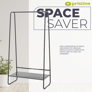 Tendedero de Ropa Moderno de Hierro Fundido de Dos Niveles, Ahorra Espacio, para Sala de Estar, Baño y Armario - Product Image 3