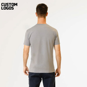 Camiseta holgada deportiva con cuello redondo para gimnasio para hombre al por mayor, Camiseta lisa de manga corta de alta calidad - Product Image 4
