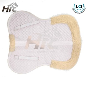 Sous-selle demi-tapis en laine d'agneau, entièrement doublé en laine mérinos, avec soutien dorsal clair, pour dressage et saut d'obstacles, pour chevaux, par Life Care - Product Image 4