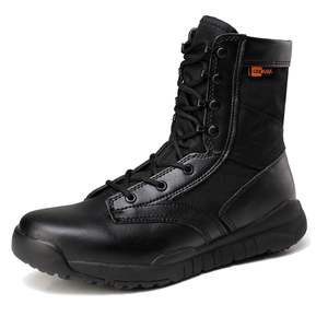 รองเท้าบูทผู้ชายแบบยุทธวิธี รองเท้าบูทน้ำหนักเบาเพื่อความปลอดภัยสำหรับขี่มอเตอร์ไซค์ ท่องเที่ยวกลางแจ้ง และการใช้งานทุกสภาพพื้นผิวในชีวิตประจำวัน - Product Image 6