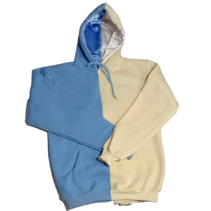 Pull unisexe personnalisé en éponge française 2 tons Sweatshirts à capuche en soie doublée de satin Vente en gros Sweats à capuche imprimés lavés - Product Image 1