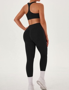 Conjunto de Yoga sin Costuras para Mujer, Leggings de Cintura Alta, Sujetador Deportivo y Top Corto de Manga Larga, Ropa Deportiva para Gimnasio - Product Image 4