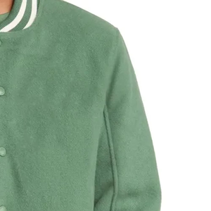 Veste universitaire en laine à manches longues, mode d'hiver, pour hommes, vêtements décontractés, col montant, uni, teinture unie, laine/nylon, bouton, faible MOQ, tendance - Product Image 5