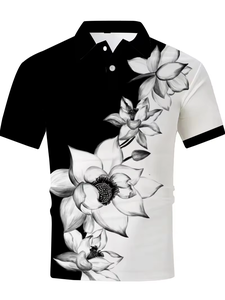 Polo informal con logotipo bordado personalizado para hombre, Camiseta corta informal de verano de alta calidad con patrón de punto 3D - Product Image 5