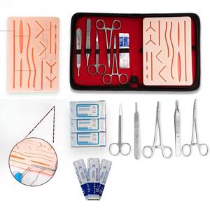 Kit de práctica de sutura médica de supervivencia profesional, juego completo de entrenamiento, Escuela de Enfermería Médica, herramientas reutilizables de acero inoxidable - Product Image 1