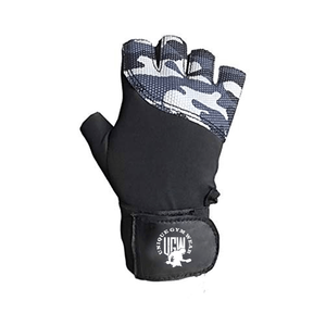 Custom Unisex High Quality Cowhide Leather Half Finger Lace-Up Closure Gym <b>Gloves</b> Premium Fitness Workout Wraps Lifting <b>Gloves</b> - Product Image 4