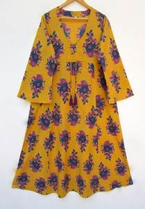 Casual Maxi <b>Dress</b> <b>for</b> Women & <b>Teen</b> Girls <b>Summer</b> Floral Patterned Sleeves Button Decoration Plus Size Customizable Manufacturer - Product Image 6