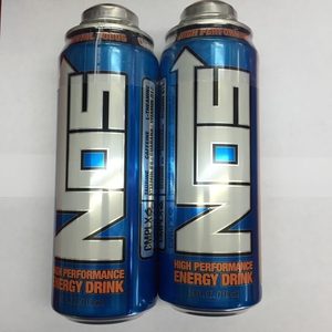 Bebida Energética Nos de Alto Rendimiento en Lata de 500 ml, Concentración Mental, Cafeína, Taurina, L-Teanina, Vitaminas B6 y B12, Sin Azúcar, Agua - Product Image 1