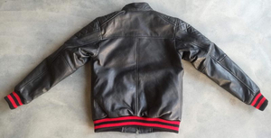 Vestes en cuir d'agneau doux pour enfants, garçons, tout-petits, vestes bomber tendance - Product Image 3