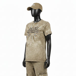 เสื้อผู้หญิงลายฟอกสี พรีเมียม ผ้าคอตตอน 180 GSM เนื้อผ้าเจอร์ซีย์เดี่ยว นุ่ม สไตล์วินเทจ พิมพ์ลายโลโก้ตามสั่ง ระบายอากาศได้ดี - Product Image 4