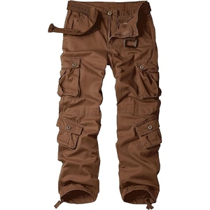 Pantalon cargo de moto léger et respirant pantalon de travail en plein air avec motif droit et techniques froissées - Product Image 1