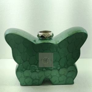 Urne funéraire en aluminium pour adulte, en forme de cœur vert, avec couvercle à vis poli pour les cendres humaines - Product Image 3