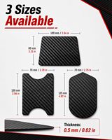 Kit de raclettes fines en fibre de carbone KUNAISI, 3 pièces, grattoirs multi-formes pour l'installation de film vinyle et de protection de peinture (PPF) automobile