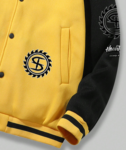 Varsity vestes hommes femmes personnalisé logo broderie léger laine corps en cuir manches bomber veste 2025 - Product Image 5