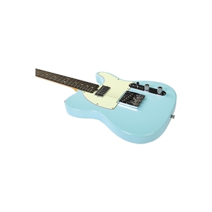 EKO GUITARS- Tero, guitarra azul Daphne con cuerpo de Pawlonia, cuello de arce de roca americana, diapasón de resina EKO WPC de 22 trastes - Product Image 3