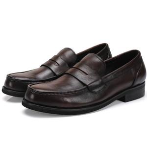 Chaussures en cuir respirantes avec talon rembourré et semelle souple, chaussures de mode pour hommes, chaussures décontractées - Product Image 1