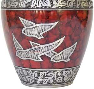 Caja de urna impresa de aluminio Caja de urnas clásicas de cenizas de madera de aluminio para hombre - Product Image 5