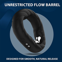 Wiederaufladbarer Silikon Wasserdichter Magnetisch Aufladbarer Gerippter App-gesteuerter Verzögerungs-Vibrationsring mit Fernbedienung und Ergonomischem Design
