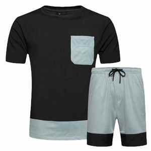 Ensemble short deux pièces pour homme avec logo personnalisé imprimé T-shirt respirant et short pour l'été - Product Image 5