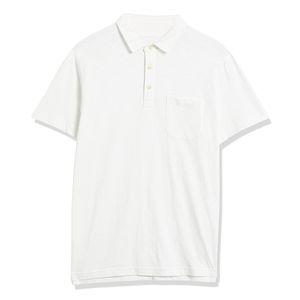 Customized <b>Men's</b> <b>White</b> <b>Short</b>-<b>Sleeve</b> Polo T-<b>Shirt</b> Breathable Cotton Golf <b>Shirt</b> with Embroidery Printing Casual Striped Pattern - Product Image 6