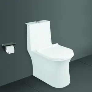 Nouveauté salle de bain réservoir d'eau bas s piège cuvette de toilette forme d'oeuf court une pièce toilette toilette toilette cuvette de toilette en porcelaine