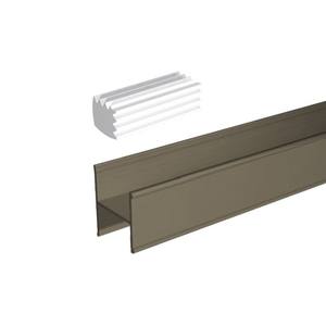 Perfil de fijación de aluminio H18 para sistema Mars Mantion, longitud 2000mm, para relleno adicional de 4-6/18mm, verde oliva - Product Image 1