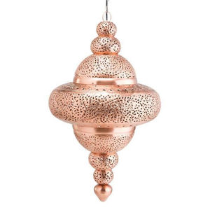 Lámpara Colgante de Hierro Estilo Marroquí, Acabado Dorado, Lámpara de Techo de Metal Estilo Vintage, Iluminación Interior - Product Image 4