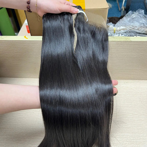 Venta al por mayor 100% extensiones de cabello Remy virgen crudo vietnamita recto cutícula alineada doble trama Invisible tipo Frontal - Product Image 1