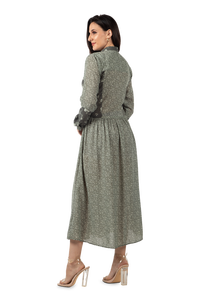 Nouveautés à la mode robe mi-longue à imprimé floral pour femmes pour la fête de mariage disponible à un prix abordable - Product Image 4